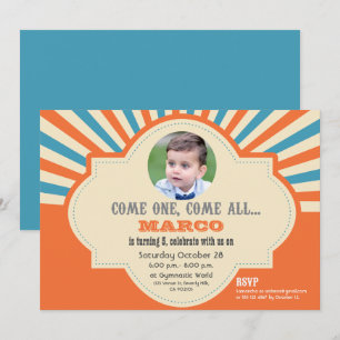Convites Circo - Considerado  Foto personalizada  Aniversá