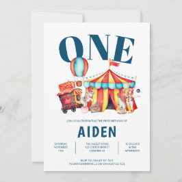 Convites Circo de Carnaval Grande Um primeiro aniversario