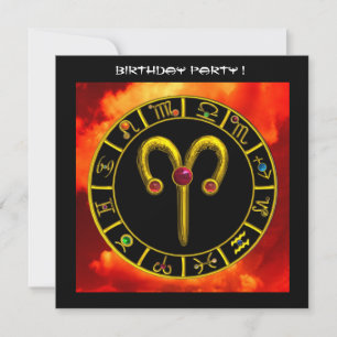 Convites Círculo ARIES RUBY, amarelo brilhante alaranjado