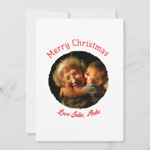 Convites Círculo fotográfico da neta Feliz de Natal