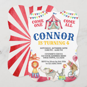 Convites Circus Birthday