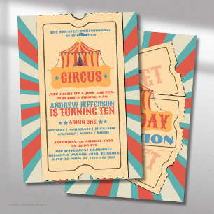 Convites Circus Tent Birthday Carnival