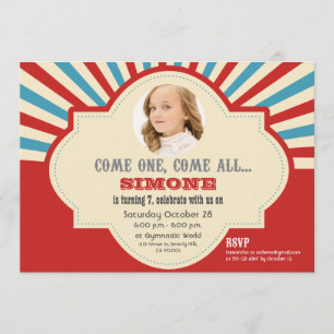 Convites Circus Themed   Aniversário