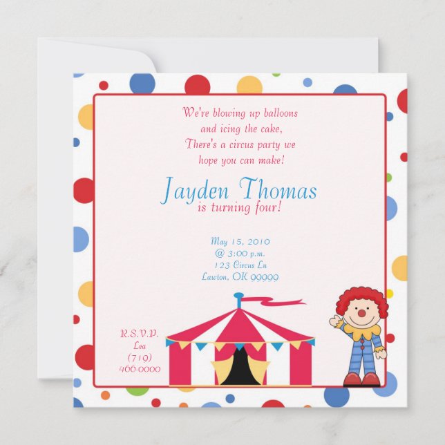 Convites circuscopy, nós estamos fundindo - acima dos (Frente)