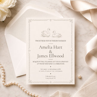 Convites Cisne Elegante | Casamento de Antiga Fortuna