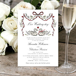 Convites Cisnes Acoplados para a Vida Site de Casamento Des