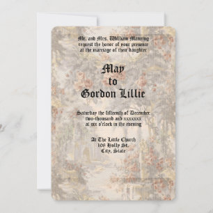 Convites Cisnes Entre Jardins Rosa