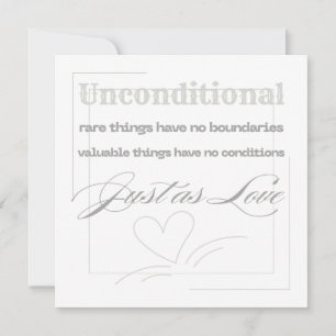 Convites Citação de Amor Incondicional