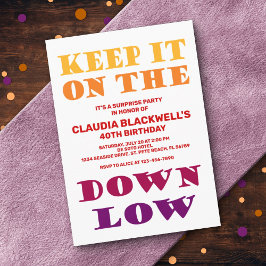 Convites Citação de Diversão Surpresa Colorida Aniversário