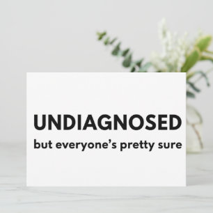 Convites Citação engraçada de autismo não diagnosticado Toq