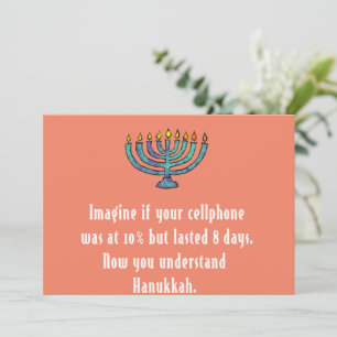 Convites Citação engraçada e sarcástica de Hanukkah Chanuka
