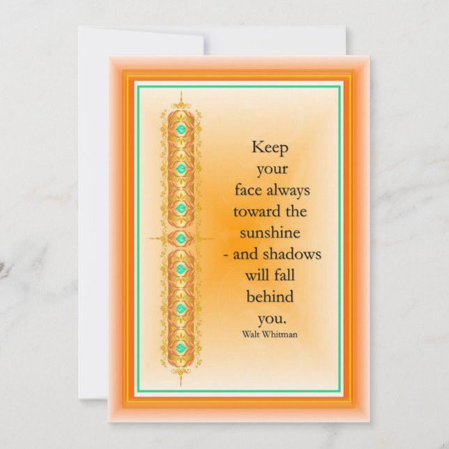 Convites Citação inspiradora no elegante design decorativo (Frente)