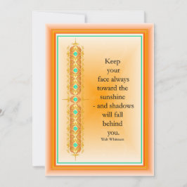 Convites Citação inspiradora no elegante design decorativo