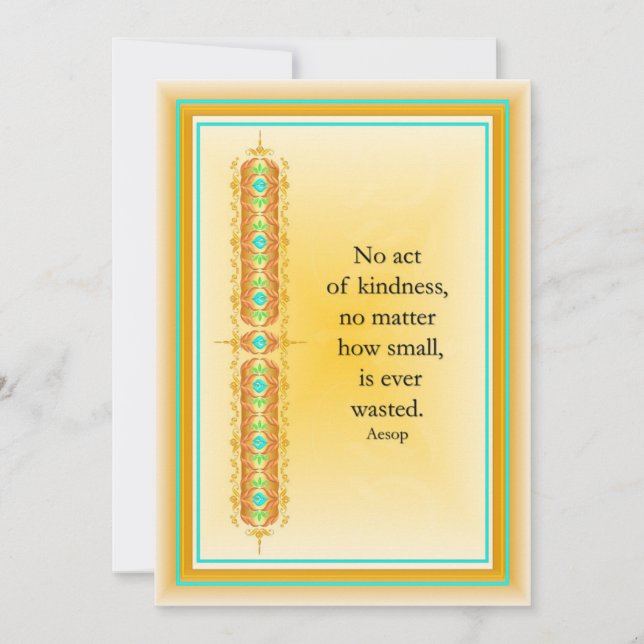 Convites Citação inspiradora no elegante design decorativo (Frente)