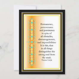 Convites Citação inspiradora no elegante design decorativo