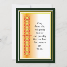 Convites Citação inspiradora no elegante design decorativo