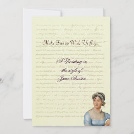 Convites Citações de celebração de casamento de Jane Austen