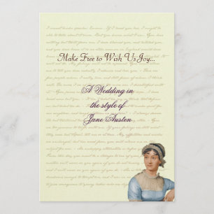 Convites Citações de celebração de casamento de Jane Austen