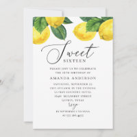 Citrinos aquosos Sweet 16. Script de jardim de lim