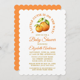 Convites Citrinos De Aquarela Laranjas Um Pequeno Chá