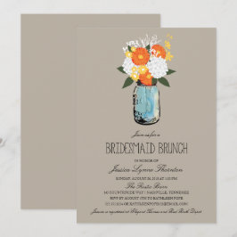 Convites Citrus Bloom Mason Jar | Bridesmaid Brunch