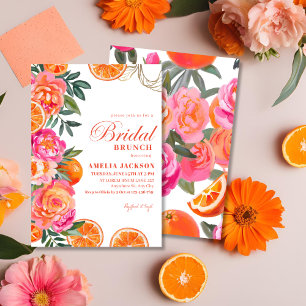 Convites Citrus Colorful floral Bridal Brunch