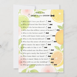 Convites Citrus Floral Chá de panela Game