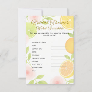 Convites Citrus Floral Chá de panela Game