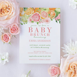 Convites Citrus Fruta & Flores Baby Brunch