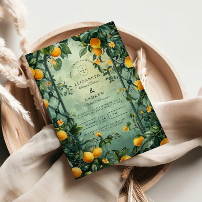 Convites Citrus Garden Botanical Wedding (Criador carregado)