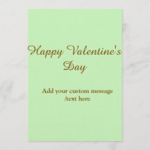 Citrus green brown happy Valentine's day simple