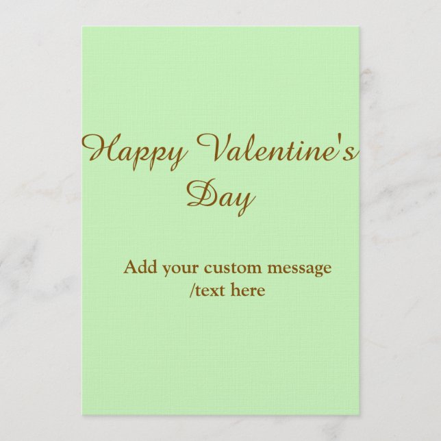 Convites Citrus green brown happy Valentine's day simple  (Frente)