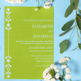 Convites Citrus Green & Coastal Blue Engagement Party