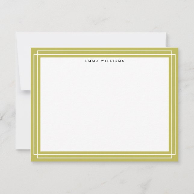 Convites Citrus Green Frame Note Card (Frente)