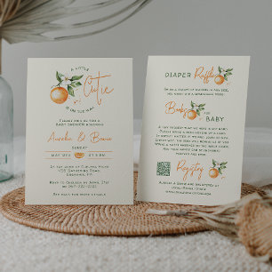 Convites Citrus Little Cutil Laranja Tudo Em Um Chá de fral