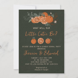 Convites Citrus Orange Green Little Cutil Gender Revement