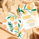 Convites Citrus Orange Little Cutie Chá de fraldas<br><div class="desc">Citrus Orange Little Cutil Chá de fraldas Invitation</div>