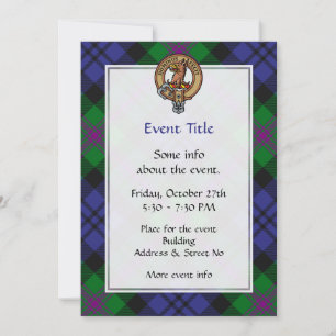 Convites Clan Baird Crest sobre Tartan