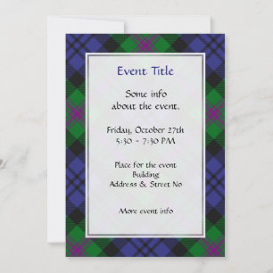 Convites Clan Baird Tartan
