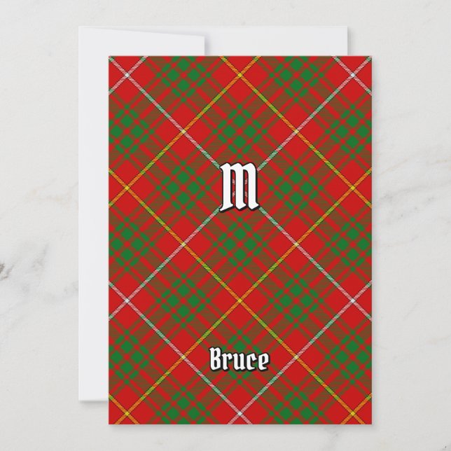 Convites Clan Bruce Tartan (Frente)