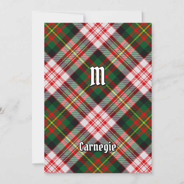 Convites Clan Carnegie Dress Tartan (Frente)