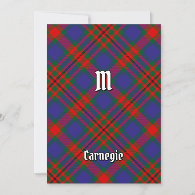 Convites Clan Carnegie Tartan (Frente)