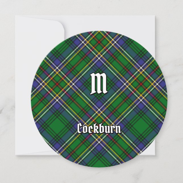 Convites Clan Cockburn Tartan (Frente)