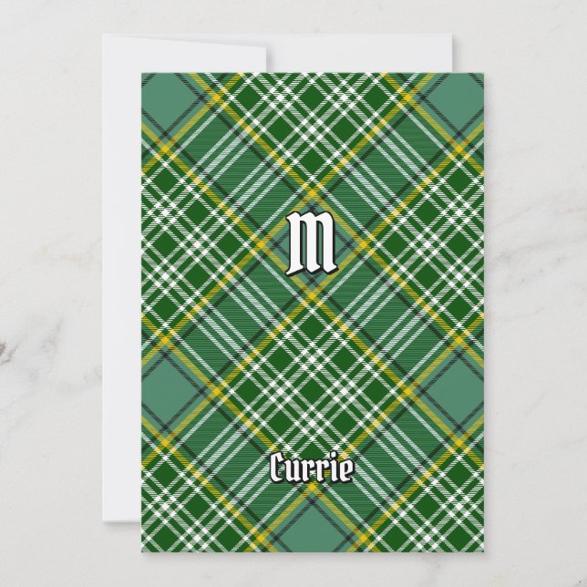 Convites Clan Currie Tartan (Frente)