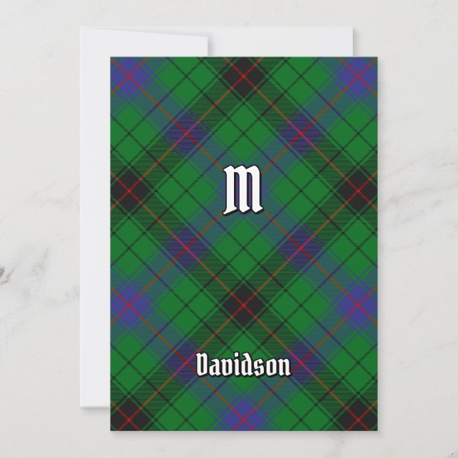 Convites Clan Davidson Tartan (Frente)