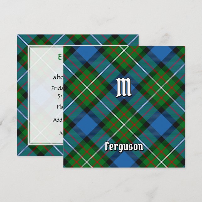 Convites Clan Ferguson Tartan (Frente/Verso)