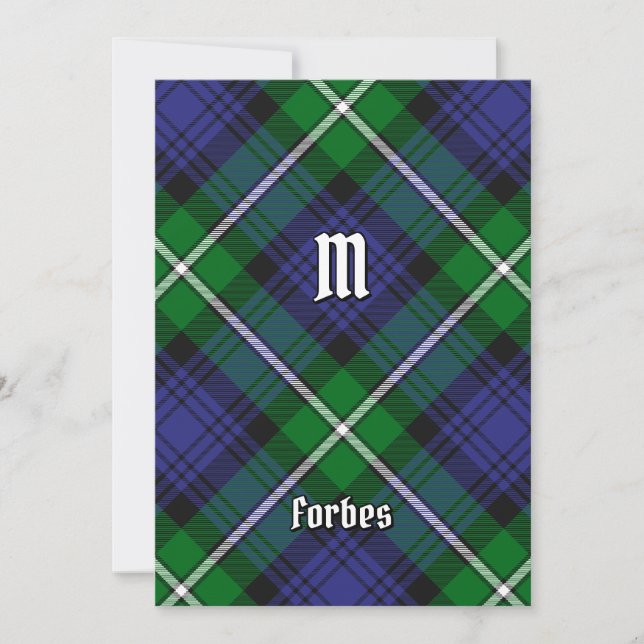 Convites Clan Forbes Tartan (Frente)