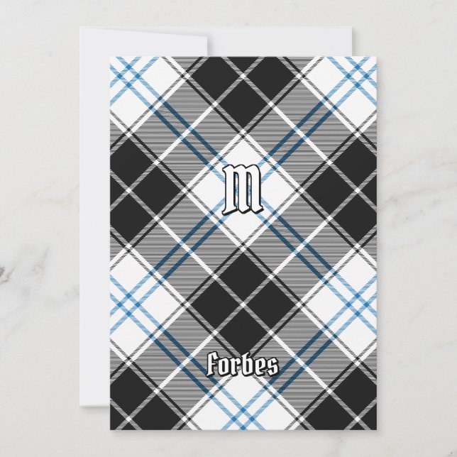 Convites Clan Forbes Vestido Tartan (Frente)