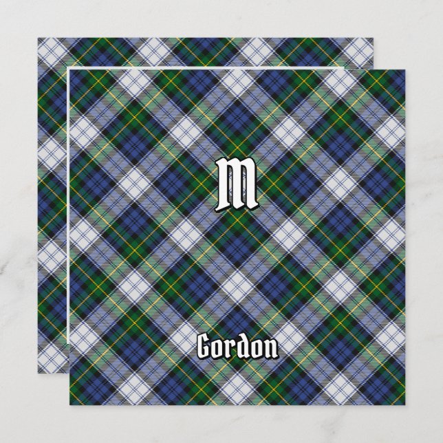 Convites Clan Gordon Dress Tartan (Frente/Verso)