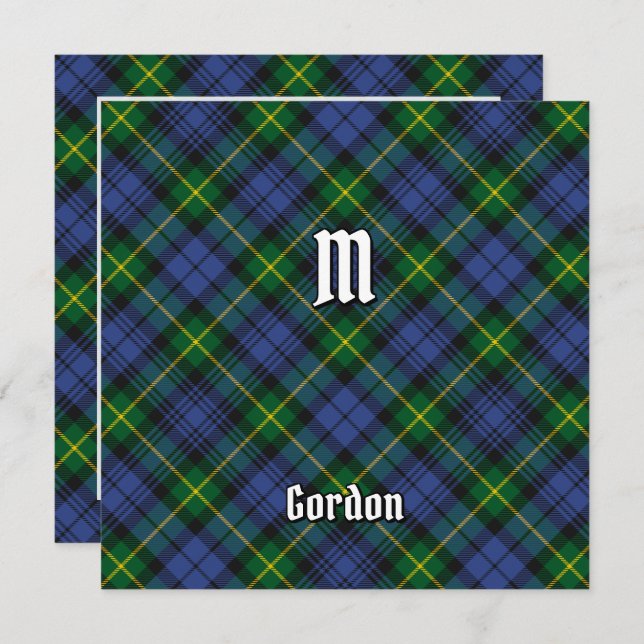 Convites Clan Gordon Tartan (Frente/Verso)